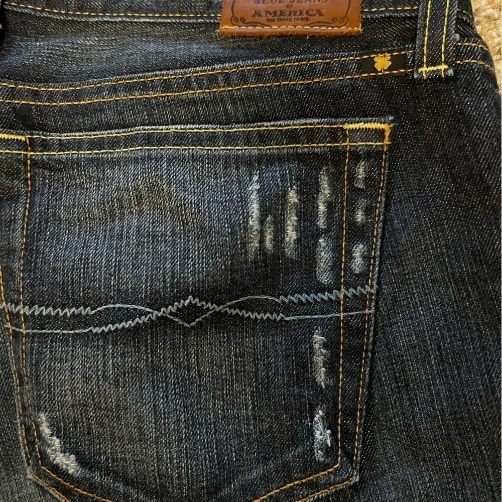 NWOT Lucky Brand cutoff 6” inseam 100% cotton dark wash denim jeans shorts